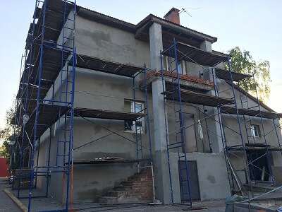 Отделка фасада частного дома в Кобрине