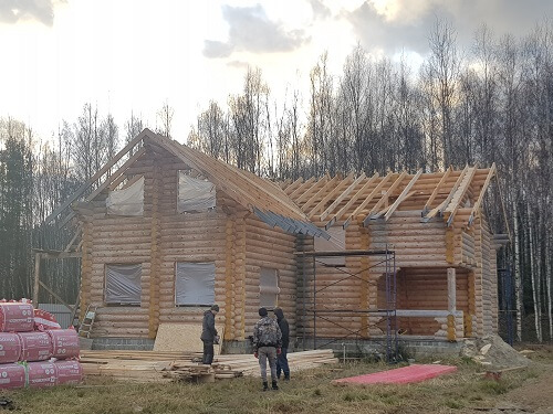 Установка стропильной системы в Кобрине